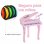 HOMCOM Piano Infantil 37 Teclas ElectróNiño Micrófono Luces USB/MP3 Karaoke