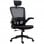 Vinsetto Silla Oficina Altura Ajustable de 114-122cm Reposabrazos Plegable Negra