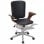 VidaXL chaise de bureau pivotante cuir synthétique bois courbé noir