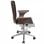 VidaXL chaise de bureau pivotante cuir synthétique bois courbé noir