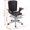 VidaXL chaise de bureau pivotante cuir synthétique bois courbé noir