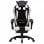 VidaXL Chaise de Gaming avec Repose-Pieds Cuir Synthétique Blanc/Noir