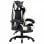 VidaXL Chaise de Gaming avec Repose-Pieds Cuir Synthétique Blanc/Noir