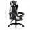 VidaXL Chaise de Gaming avec Repose-Pieds Cuir Synthétique Blanc/Noir