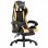 VidaXL Silla Gaming con Reposapiés Cuero Sintético Dorado/Negro