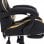 VidaXL Silla Gaming con Reposapiés Cuero Sintético Dorado/Negro