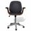 VidaXL Chaise de bureau pivotante en bois courbé noir