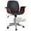 VidaXL Chaise de bureau pivotante en bois courbé noir
