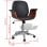 VidaXL Chaise de bureau pivotante en bois courbé noir