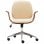 VidaXL Silla de Oficina Madera Curvada Crema