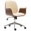 VidaXL Silla de Oficina Madera Curvada Crema
