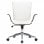 VidaXL chaise de bureau pivotante cuir synthétique bois courbé blanc