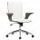 VidaXL chaise de bureau pivotante cuir synthétique bois courbé blanc