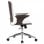 VidaXL chaise de bureau pivotante cuir synthétique bois courbé blanc