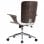 VidaXL chaise de bureau pivotante cuir synthétique bois courbé blanc