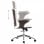 VidaXL chaise de bureau pivotante cuir synthétique bois courbé blanc