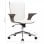 VidaXL chaise de bureau pivotante cuir synthétique bois courbé blanc