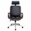 VidaXL chaise de bureau pivotante bois courbé marron/noir