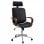 VidaXL chaise de bureau pivotante bois courbé marron/noir