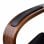 VidaXL chaise de bureau pivotante bois courbé marron/noir