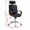 VidaXL chaise de bureau pivotante bois courbé marron/noir