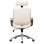 VidaXL Chaise de bureau avec appui-tête Bois/Crème