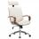 VidaXL Chaise de bureau avec appui-tête Bois/Crème