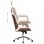 VidaXL Chaise de bureau avec appui-tête Bois/Crème
