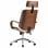 VidaXL Chaise de bureau avec appui-tête Bois/Crème