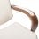VidaXL Chaise de bureau avec appui-tête Bois/Crème