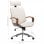 VidaXL Chaise de bureau avec appui-tête Bois/Crème