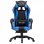 Sedia da gaming VidaXL con poggiapiedi in pelle sintetica blu/nera