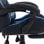 VidaXL Silla Gaming con Reposapiés Cuero Sintético Azul/Negro