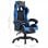 VidaXL Silla Gaming con Reposapiés Cuero Sintético Azul/Negro
