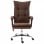 VidaXL chaise de bureau de massage tissu marron