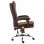 VidaXL chaise de bureau de massage tissu marron