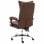 VidaXL chaise de bureau de massage tissu marron