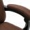 VidaXL chaise de bureau de massage tissu marron