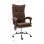 VidaXL chaise de bureau de massage tissu marron