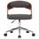 VidaXL Silla Oficina Giratoria Curvada Madera/Gris