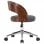 VidaXL Silla Oficina Giratoria Curvada Madera/Gris
