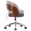 VidaXL Silla Oficina Giratoria Curvada Madera/Gris