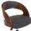 VidaXL Silla Oficina Giratoria Curvada Madera/Gris