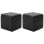 vidaXL Puf 2 unidades cuero sintético negro 30x30x30 cm