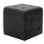 vidaXL Puf 2 unidades cuero sintético negro 30x30x30 cm