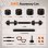 Kit manubri Xiaomi FED + bilanciere + kettlebell 30Kg