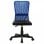 VidaXL Chaise de Bureau Noir/Bleu Maille