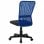 VidaXL Chaise de Bureau Noir/Bleu Maille