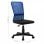 VidaXL Chaise de Bureau Noir/Bleu Maille