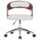 VidaXL Silla Oficina Giratoria Curvada Blanco/Madera